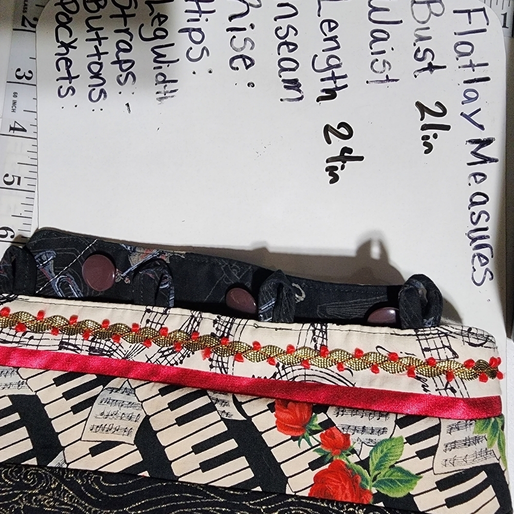 Vintage handmade patchwork music note reversible … - image 10